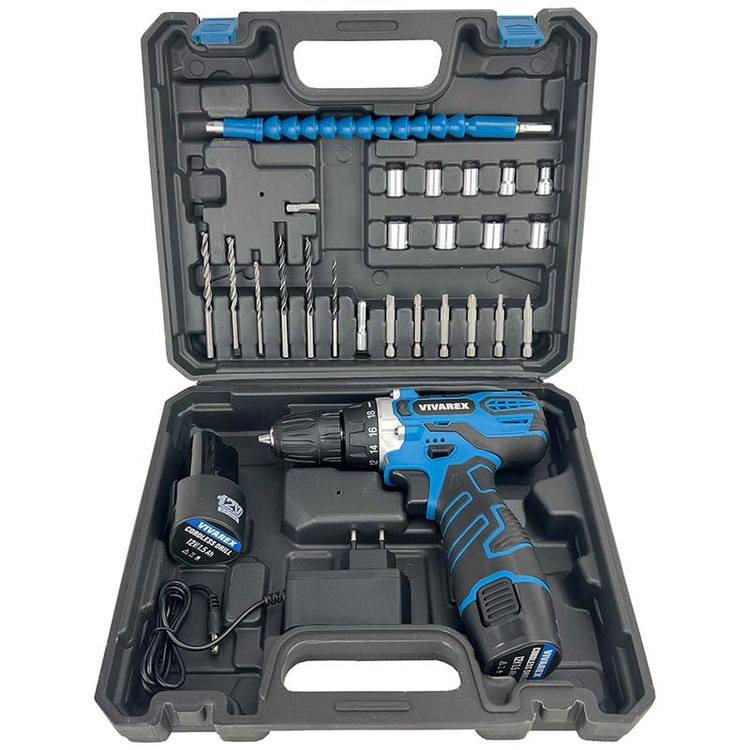 دریل پیچ گوشتی شارژی 12ولت دو باتری ویوارکس مدل VR12V-2A