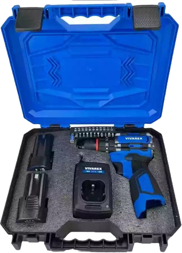 دریل شارژی ویوارکس مدل VR1610V-21BL با ۲ باتری و موتور براشلس